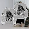 Atlanta Braves Skull Flower Ugly Christmas Ugly Sweater 3D Christmas Xmas Sweater