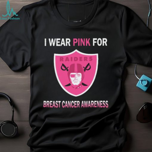 Las Vegas Raiders I wear pink for Breast Cancer Awareness 2023 shirt