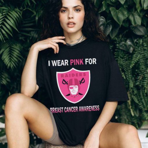 Las Vegas Raiders I wear pink for Breast Cancer Awareness 2023 shirt