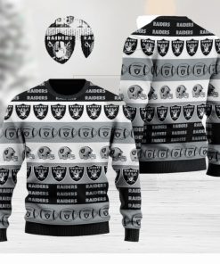 Las Vegas Raiders NFL American Football Team Logo Helmet Symbols Ugly Christmas Sweater