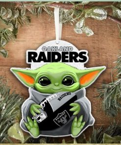 Las Vegas Raiders NFL Baby Yoda Star Wars Christmas  Ornament