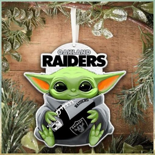 Las Vegas Raiders NFL Baby Yoda Star Wars Christmas  Ornament