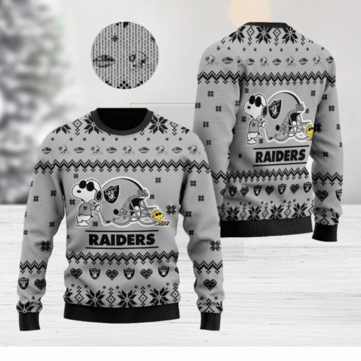 Las Vegas Raiders NFL Cute The Snoopy Show Football Helmet Ugly Christmas Sweater