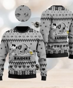 Las Vegas Raiders NFL Cute The Snoopy Show Football Helmet Ugly Christmas Sweater