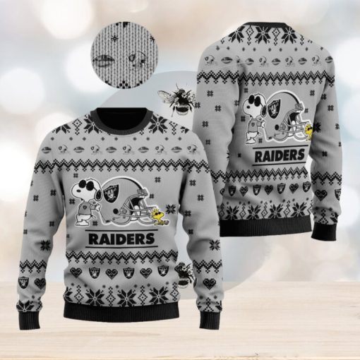 Las Vegas Raiders NFL Cute The Snoopy Show Football Helmet Ugly Christmas Sweater