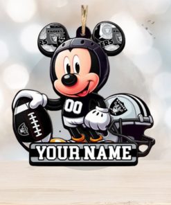 Las Vegas Raiders NFL Mickey Disney Christmas Ornament