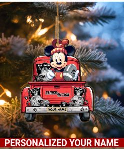 Las Vegas Raiders NFL Mickey Ornament Personalized Your Name SP12102347ID05