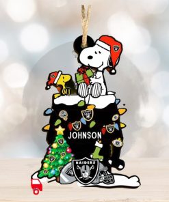 Las Vegas Raiders NFL Snoopy Ornament Personalized Christmas 2023 Holidays