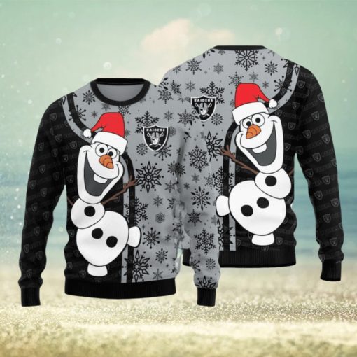 Las Vegas Raiders Olaf Christmas Funny Knitted Sweater