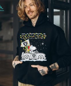 Las Vegas Raiders Snoopy Driving Car Christmas T Shirt, hoodie, sweater, long sleeve and tank top Las Vegas Raiders Snoopy Driving Car Christmas T Shirt
