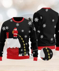 Leaky Roof Black Ugly Christmas Sweater Funny Gift For Men And Women Family Holidays