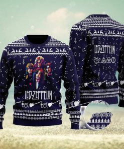 Led Zeppelin Band Printed Logo Cute Christmas Gift Ugly Christmas Sweater For Fans