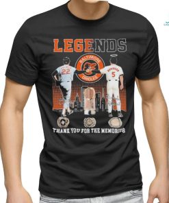 Legends Baltimore Orioles Palmer And Robinson Thank You For The Memories Shirt