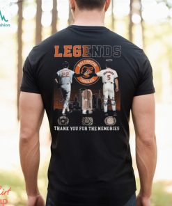 Legends Baltimore Orioles Palmer And Robinson Thank You For The Memories T Shirt