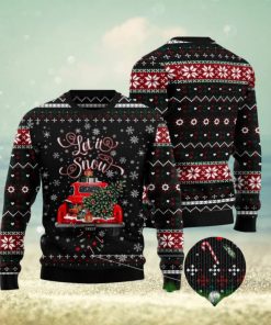 Let It Snow Red Truck Christmas Ugly Sweater Funny Gift