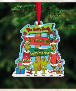 Let's Be Naughty And Save Santa The Trip, Personalized Christmas Ornament