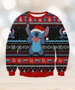 Light Lilo and Stitch Christmas Icy Knitted 3D Sweater For Thanksgiving