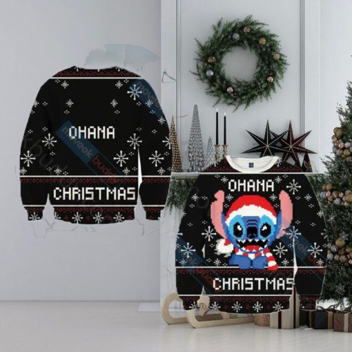 Light Lilo and Stitch Christmas Mulled Ugly 3D Sweater For Thanksgiving