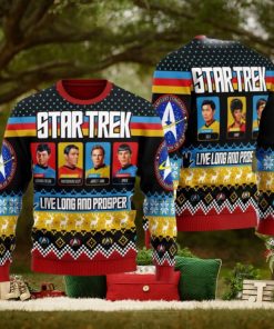 Live Long And Prosper Character Squares Christmas Sweater