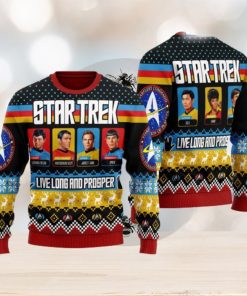 Live Long And Prosper Character Squares Christmas Sweater