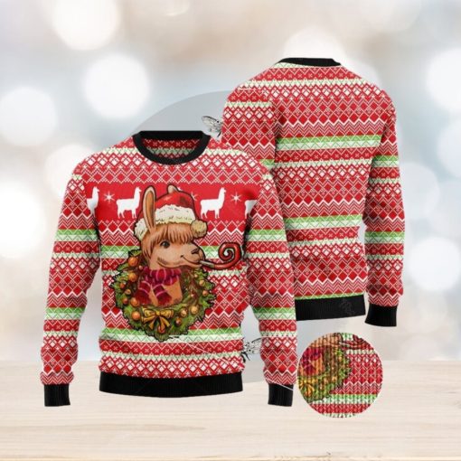 Llama Loves Christmas Ugly Christmas Sweater