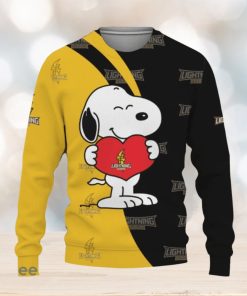 London Lightning Snoopy Cute Heart American Sports Team Ugly Xmas Sweater