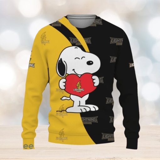 London Lightning Snoopy Cute Heart American Sports Team Ugly Xmas Sweater