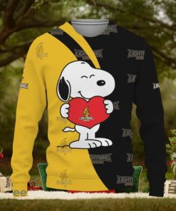 London Lightning Snoopy Cute Heart American Sports Team Ugly Xmas Sweater