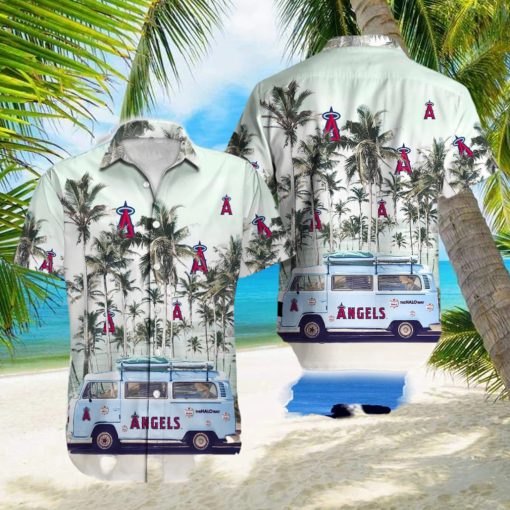 Los Angeles Angels MLB Hawaiian shirt Coconut Car Travel Logo For Men And Women