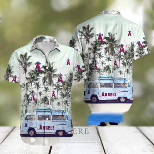 Los Angeles Angels MLB Hawaiian shirt Coconut Car Travel Logo For Men And Women