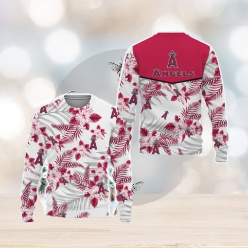 Los Angeles Angels Tropical Patterns Ugly Xmas Sweater