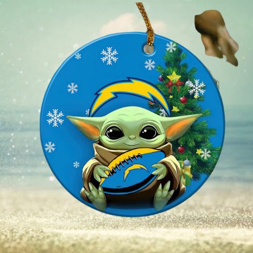 Los Angeles Chargers Baby Yoda NFL Football Ornaments 2022