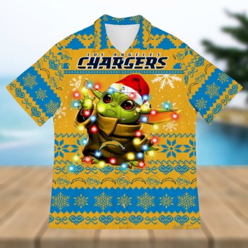 Los Angeles Chargers Baby Yoda Star Wars Christmas Hawaiian Shirt