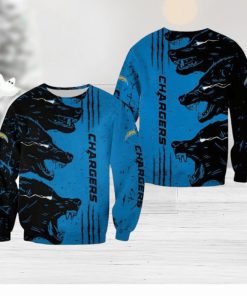 Los Angeles Chargers Halloween Wolf Jingle Ugly Sweater For Men And Women Gift Christmas