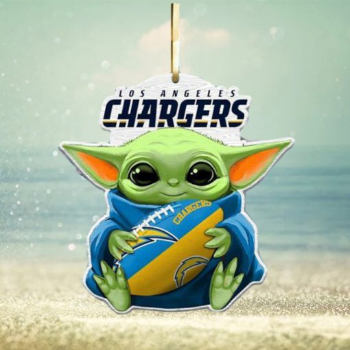 Los Angeles Chargers NFL Baby Yoda Star Wars Christmas Ornament