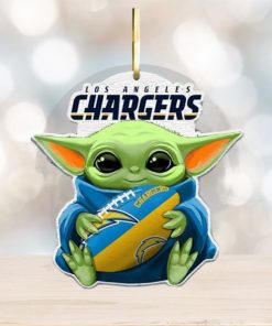 Los Angeles Chargers NFL Baby Yoda Star Wars Christmas Ornament