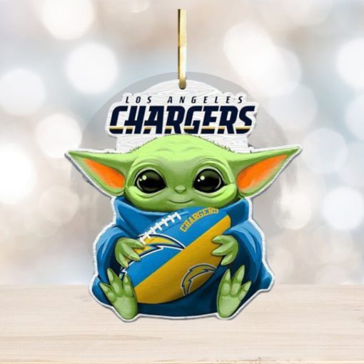 Los Angeles Chargers NFL Baby Yoda Star Wars Christmas Ornament