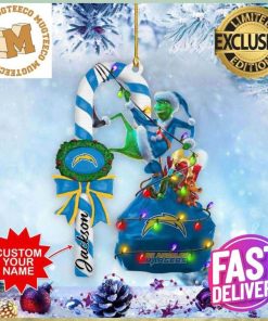 Los Angeles Chargers NFL Grinch Candy Cane Personalized Xmas Gifts Christmas Tree Decorations Ornament_69307510 1 800×800