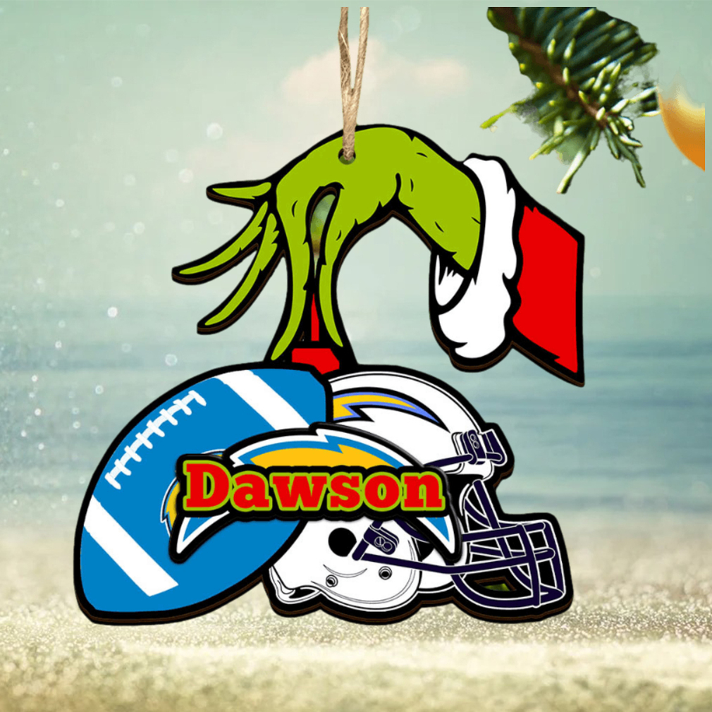 Los Angeles Chargers NFL Grinch Personalized Ornament SP121023114ID03 Los Angeles Chargers NFL Grinch Personalized Ornament SP121023114ID03
