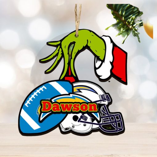 Los Angeles Chargers NFL Grinch Personalized Ornament SP121023114ID03
