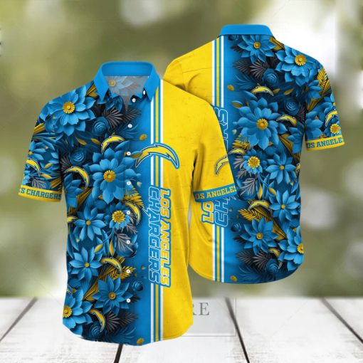 Los Angeles Chargers NFL Hawaiian Shirt Custom Summertime Aloha Shirt