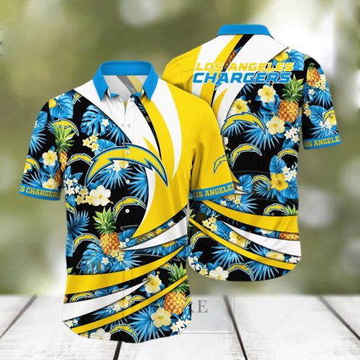 Los Angeles Chargers NFL Hawaiian Shirt Ocean Waves Aloha Shirt