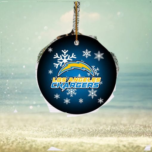 Los Angeles Chargers NFL Merry Christmas Circle Decorations Ornament