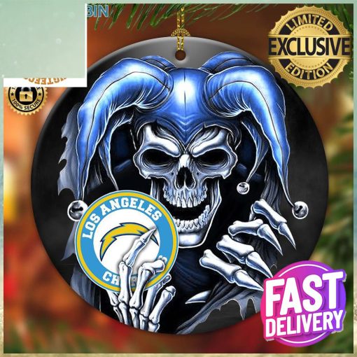 Los Angeles Chargers NFL Skull Joker 2023 Holiday Gifts Christmas Decorations Ornament