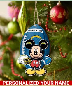 Los Angeles Chargers Personalized Your Name Mickey Mouse And NFL Team Ornament SP161023177ID03