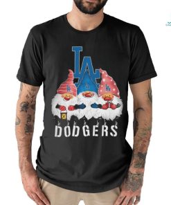 Los Angeles Dodgers Gnomies Christmas Funny Black T Shirt