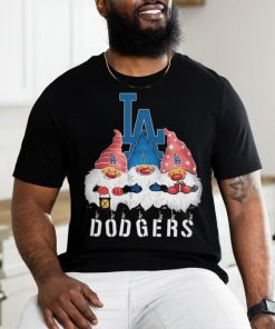 Los Angeles Dodgers Gnomies Christmas Funny Black T Shirt