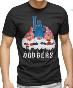 Los Angeles Dodgers Gnomies Christmas Funny Black T Shirt