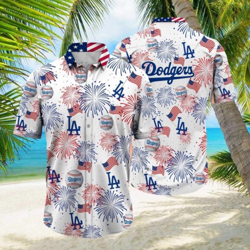 Los Angeles Dodgers MLB Happy 4th Of July USA Hawaiian Shirt Happy Holiday Gift