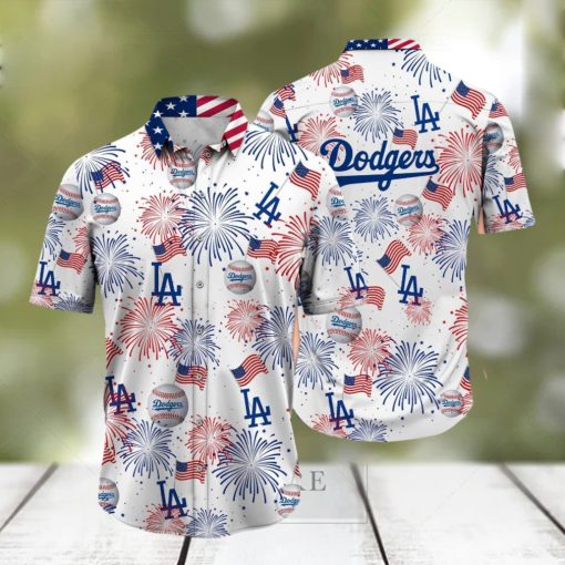 Los Angeles Dodgers MLB Happy 4th Of July USA Hawaiian Shirt Happy Holiday Gift